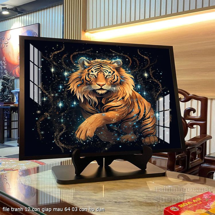 file tranh 12 con giap mau 64 03 con ho dan