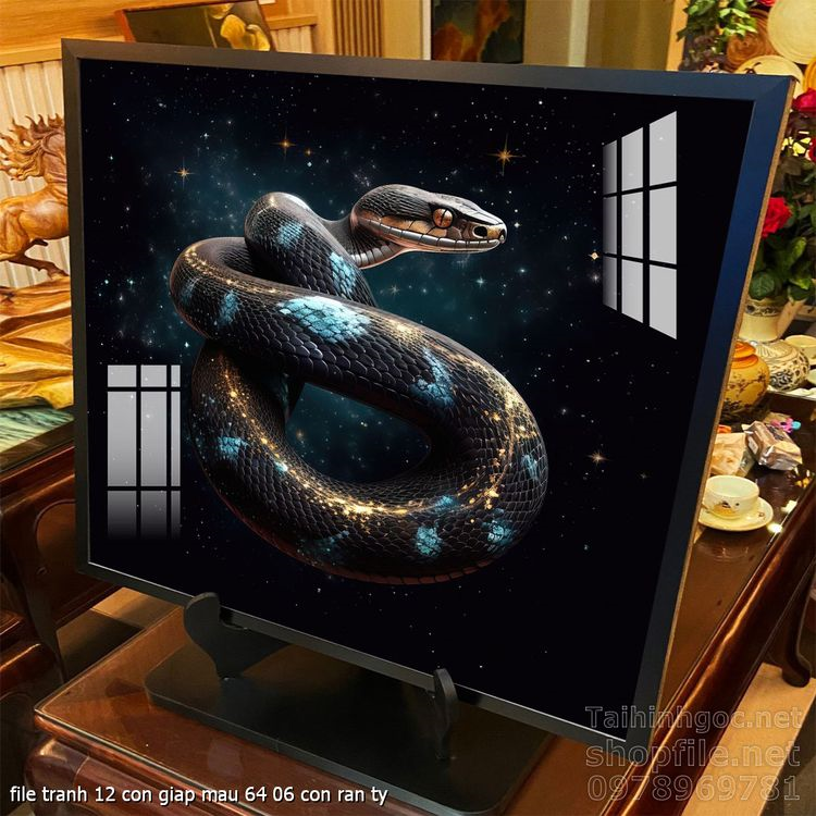 file tranh 12 con giap mau 64 06 con ran ty