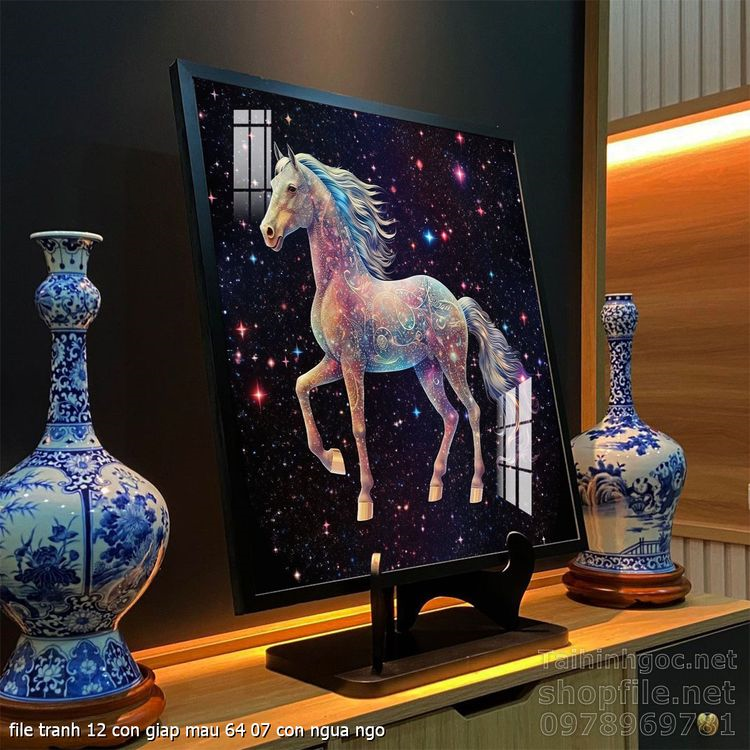 file tranh 12 con giap mau 64 07 con ngua ngo