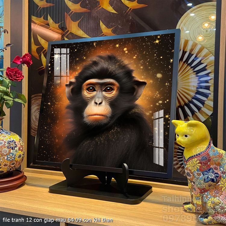 file tranh 12 con giap mau 64 09 con khi than