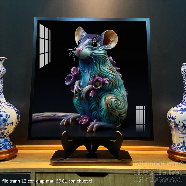 file tranh 12 con giap mau 65 01 con chuot ti