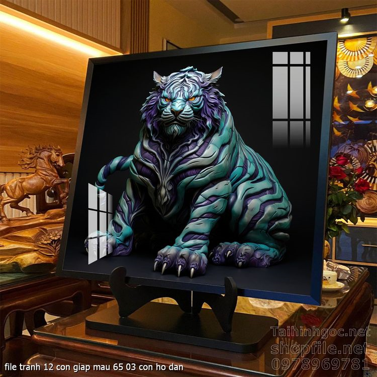 file tranh 12 con giap mau 65 03 con ho dan