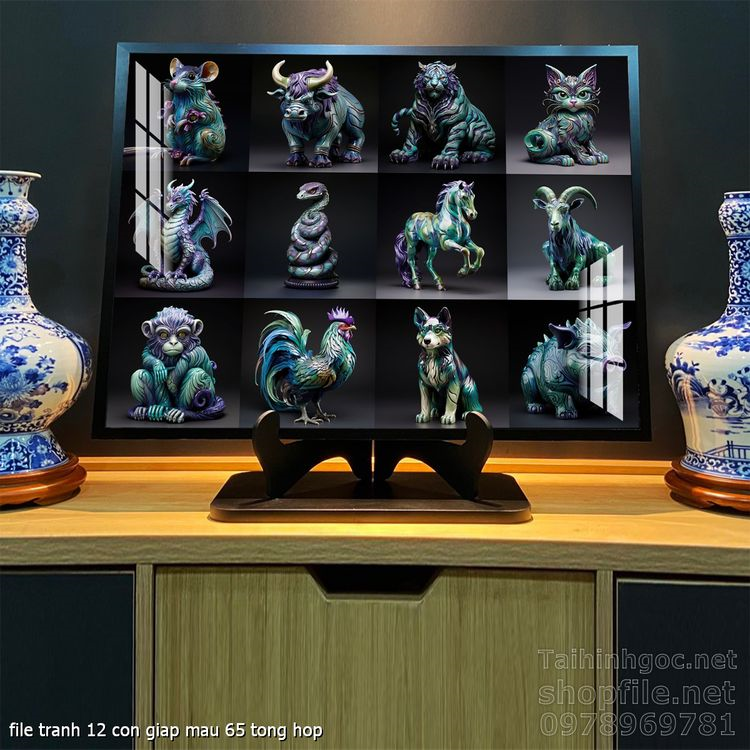 file tranh 12 con giap mau 65 tong hop
