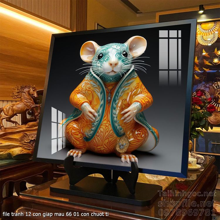 file tranh 12 con giap mau 66 01 con chuot ti