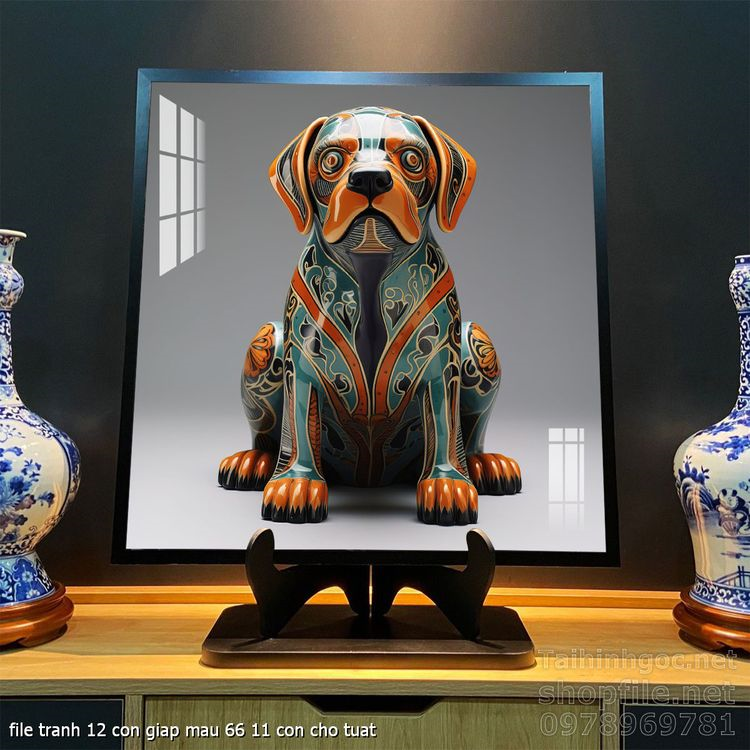 file tranh 12 con giap mau 66 11 con cho tuat