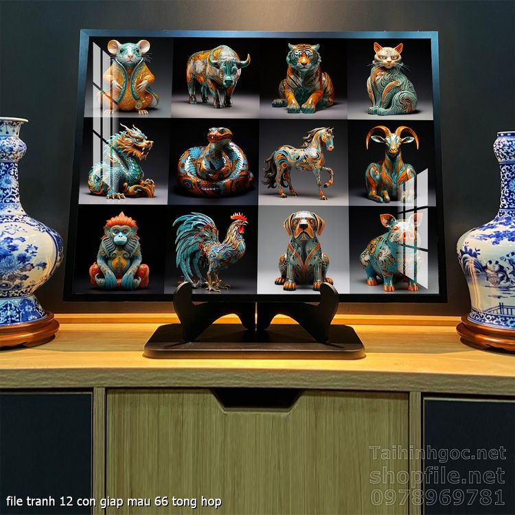 file tranh 12 con giap mau 66 tong hop