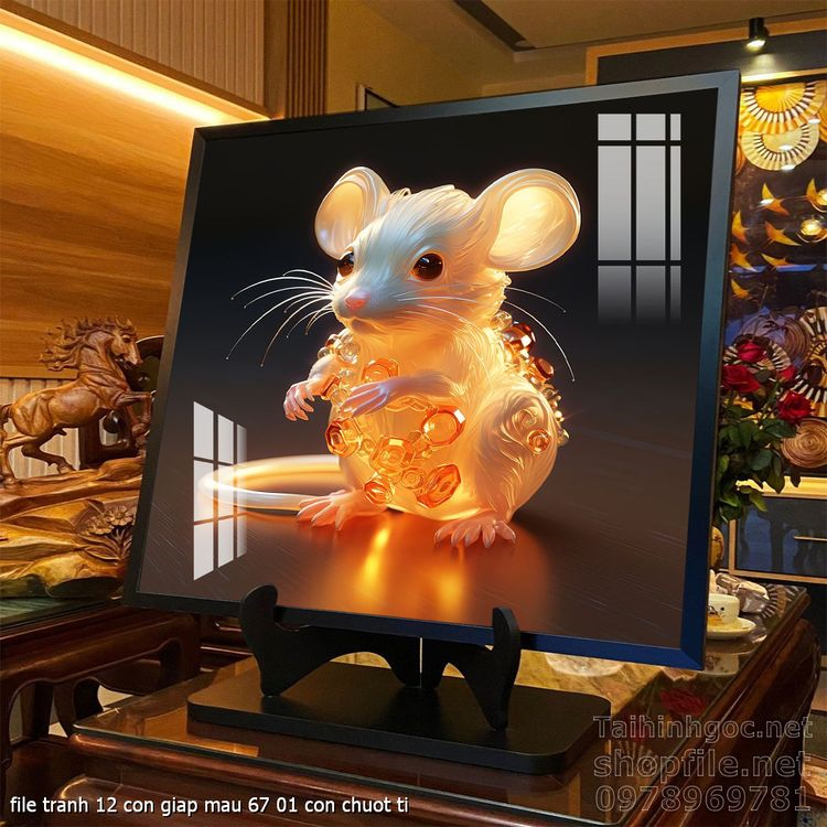file tranh 12 con giap mau 67 01 con chuot ti