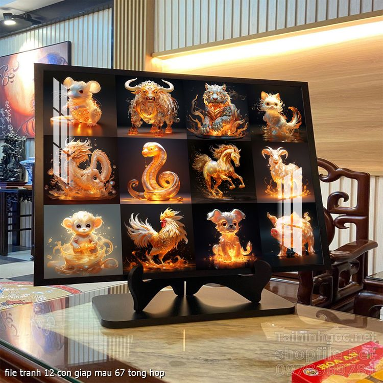 file tranh 12 con giap mau 67 tong hop