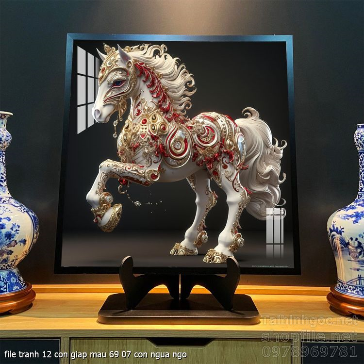 file tranh 12 con giap mau 69 07 con ngua ngo