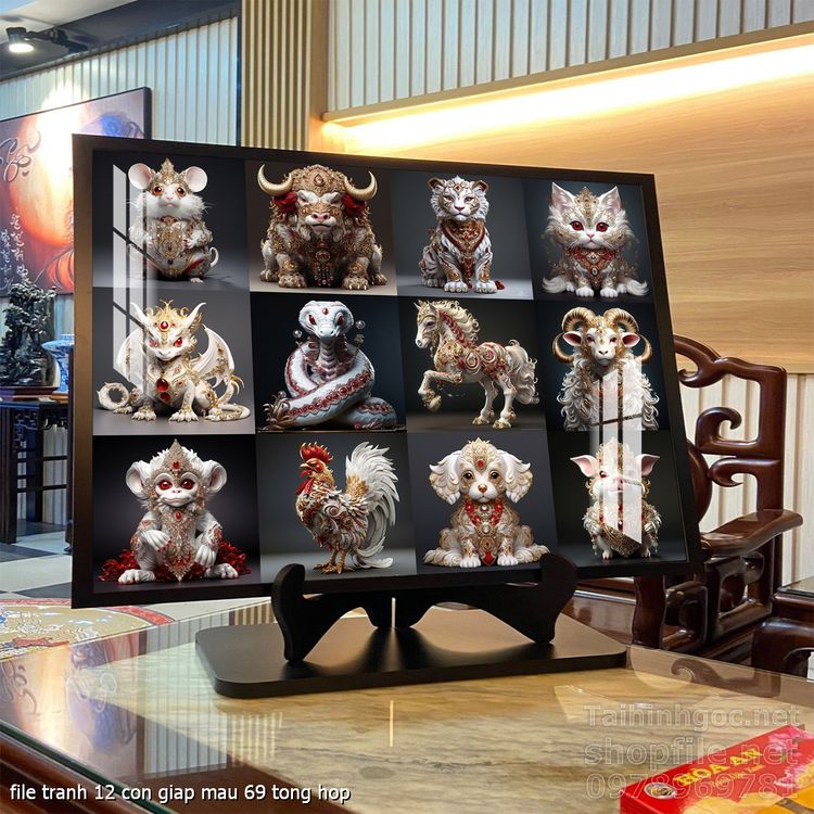 file tranh 12 con giap mau 69 tong hop