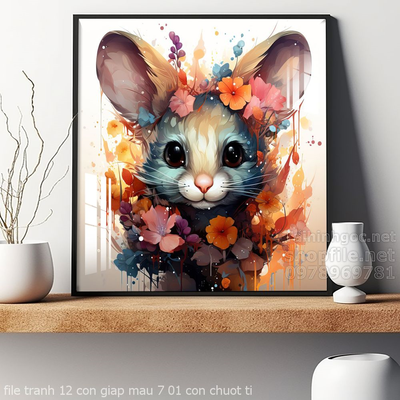 file tranh 12 con giap mau 7 01 con chuot ti