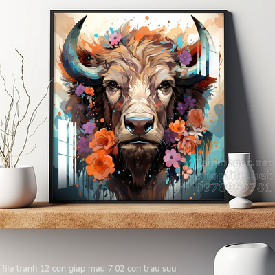 file tranh 12 con giap mau 7 02 con trau suu