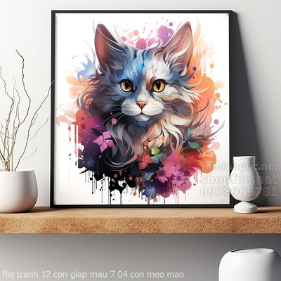 file tranh 12 con giap mau 7 04 con meo mao