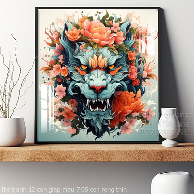 file tranh 12 con giap mau 7 05 con rong thin