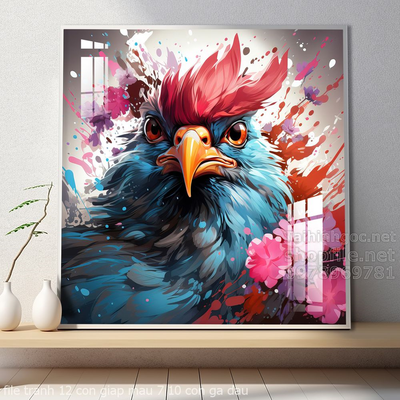 file tranh 12 con giap mau 7 10 con ga dau