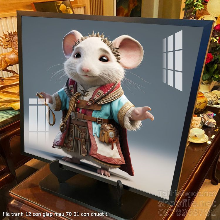 file tranh 12 con giap mau 70 01 con chuot ti
