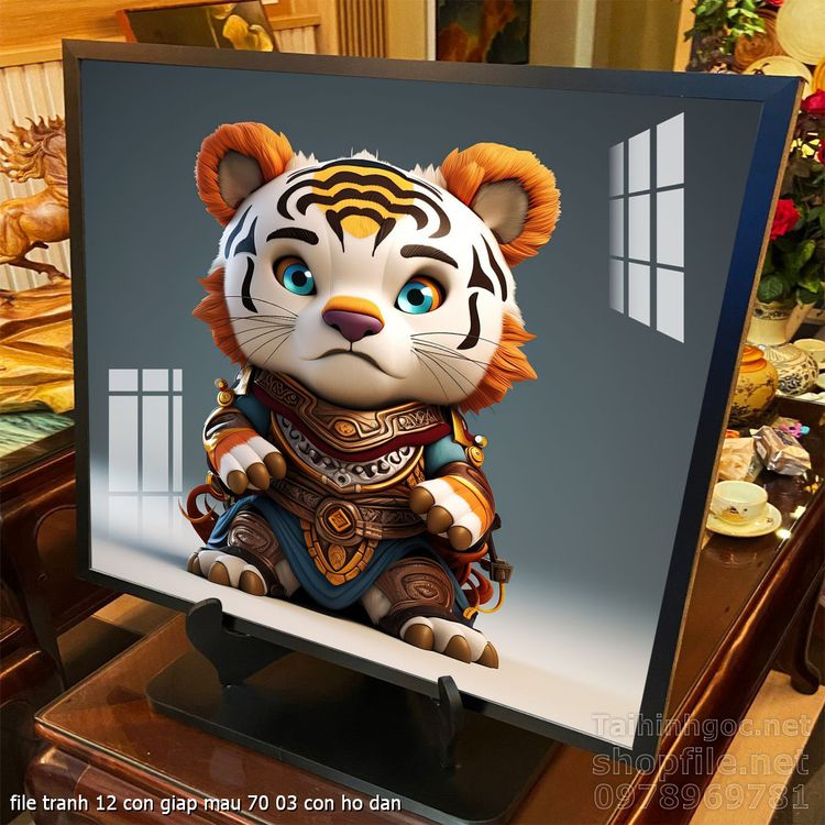 file tranh 12 con giap mau 70 03 con ho dan