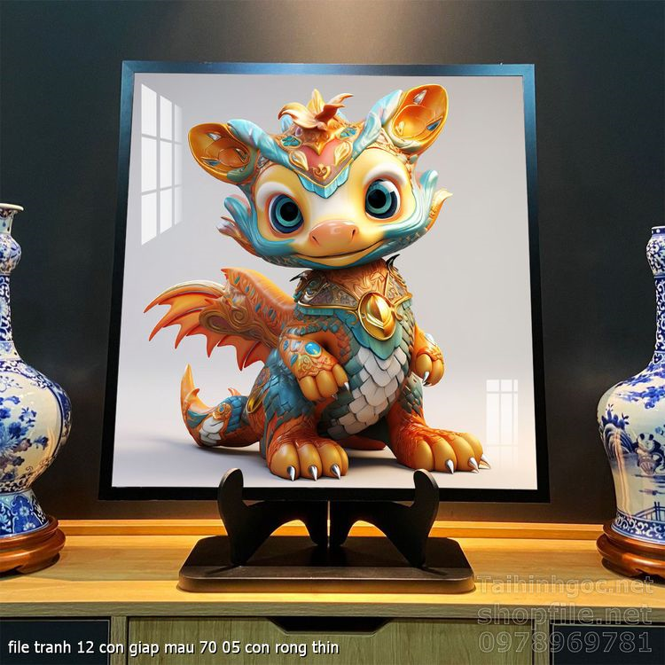 file tranh 12 con giap mau 70 05 con rong thin