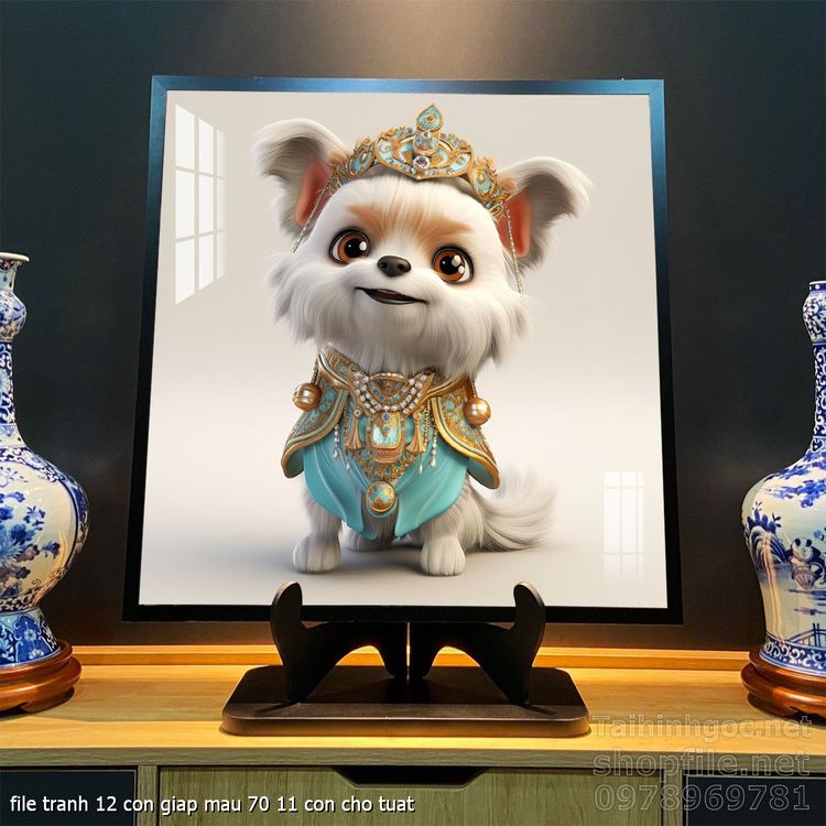 file tranh 12 con giap mau 70 11 con cho tuat