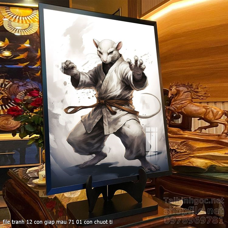 file tranh 12 con giap mau 71 01 con chuot ti