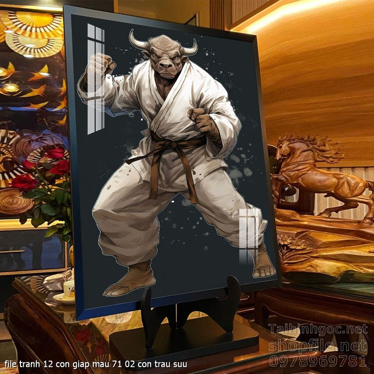 file tranh 12 con giap mau 71 02 con trau suu