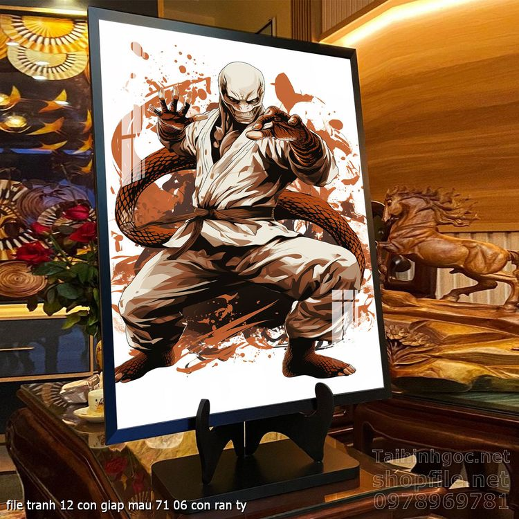 file tranh 12 con giap mau 71 06 con ran ty