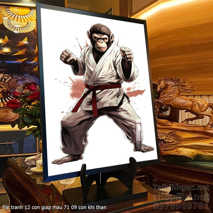 file tranh 12 con giap mau 71 09 con khi than