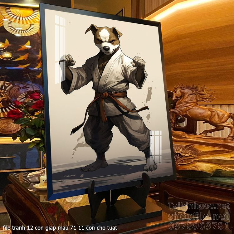 file tranh 12 con giap mau 71 11 con cho tuat