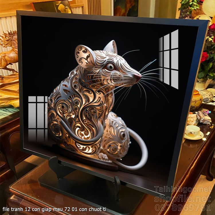 file tranh 12 con giap mau 72 01 con chuot ti