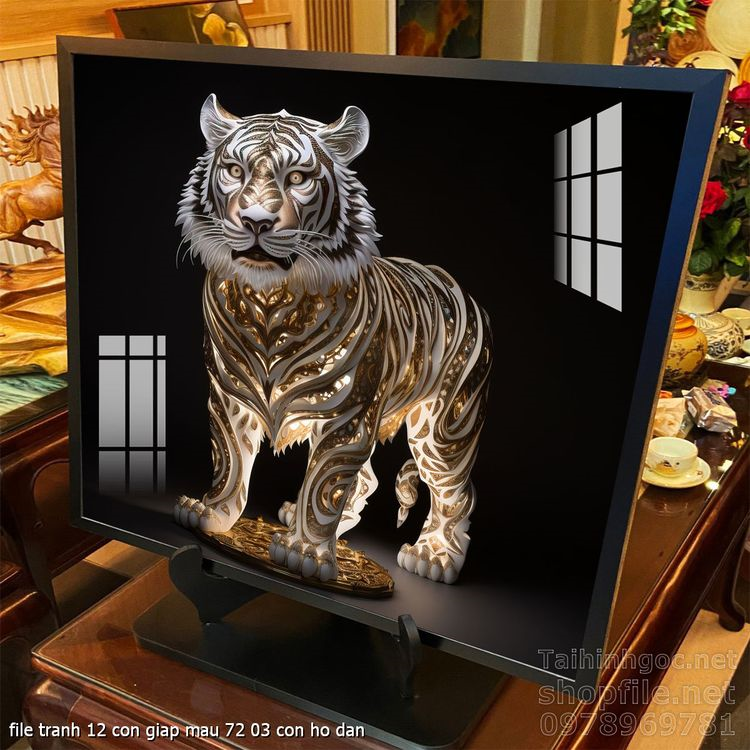 file tranh 12 con giap mau 72 03 con ho dan