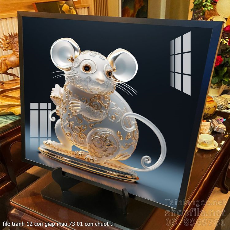 file tranh 12 con giap mau 73 01 con chuot ti