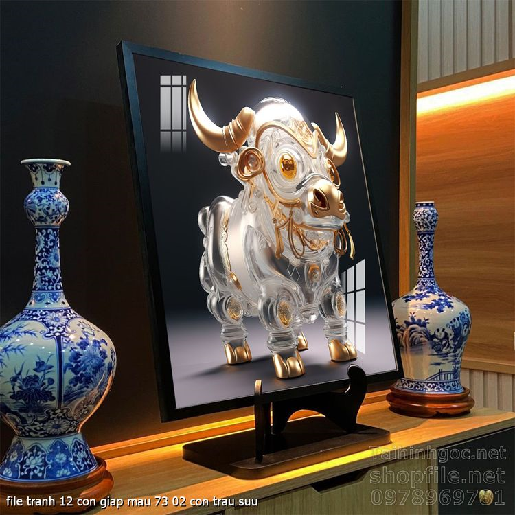 file tranh 12 con giap mau 73 02 con trau suu