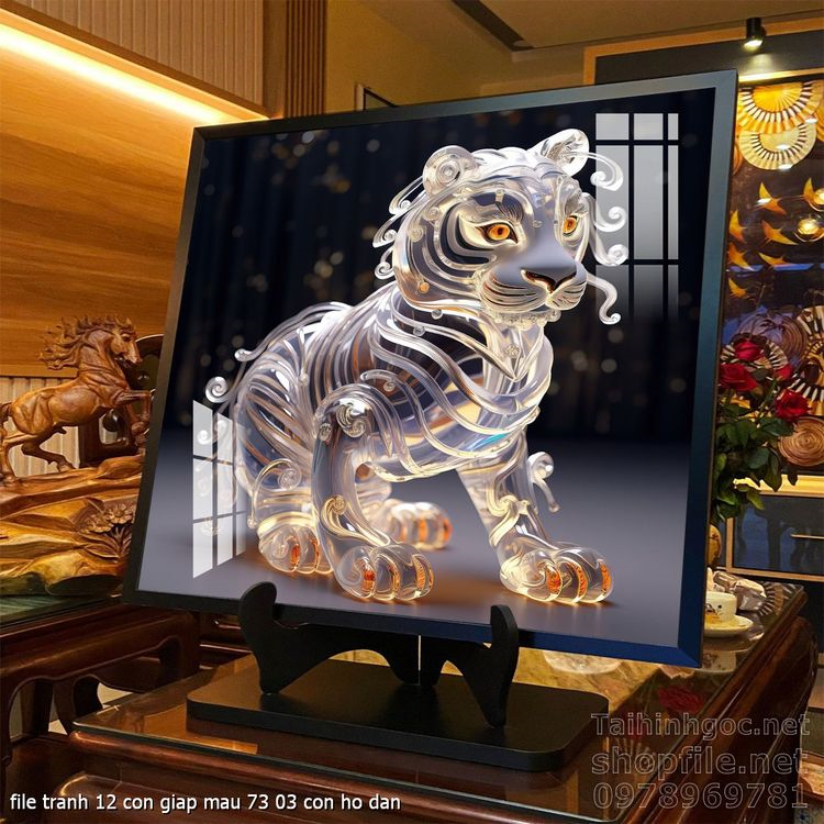 file tranh 12 con giap mau 73 03 con ho dan