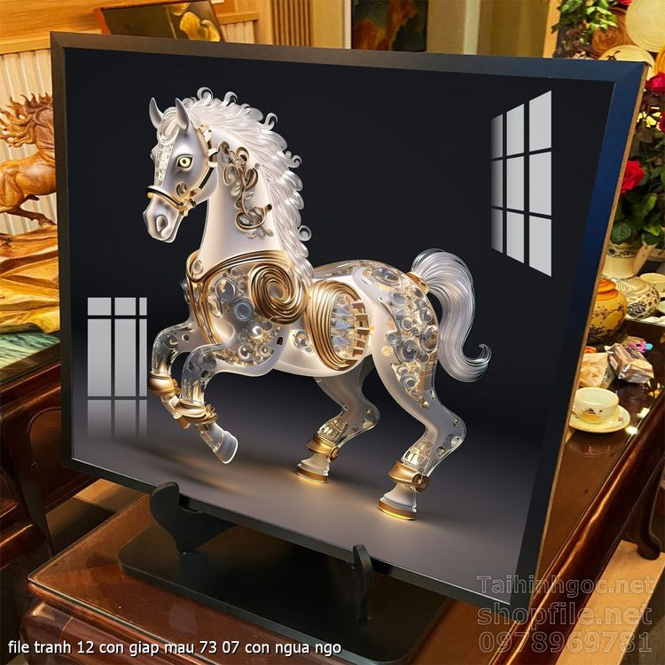 file tranh 12 con giap mau 73 07 con ngua ngo