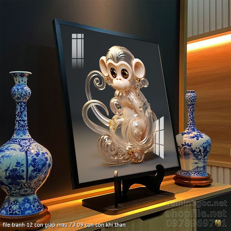 file tranh 12 con giap mau 73 09 con con khi than