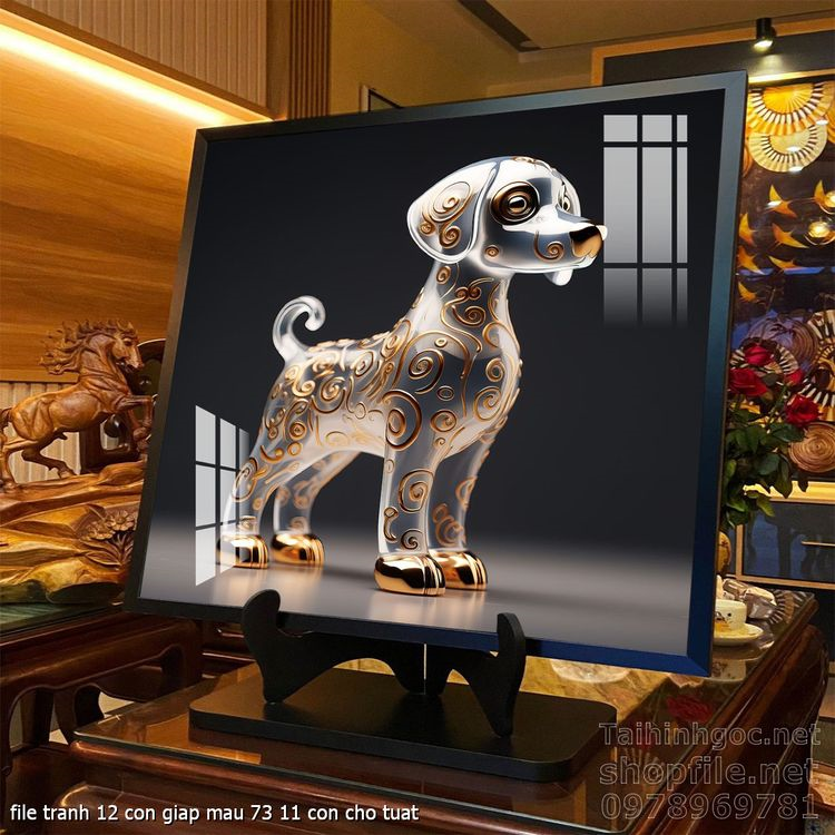 file tranh 12 con giap mau 73 11 con cho tuat