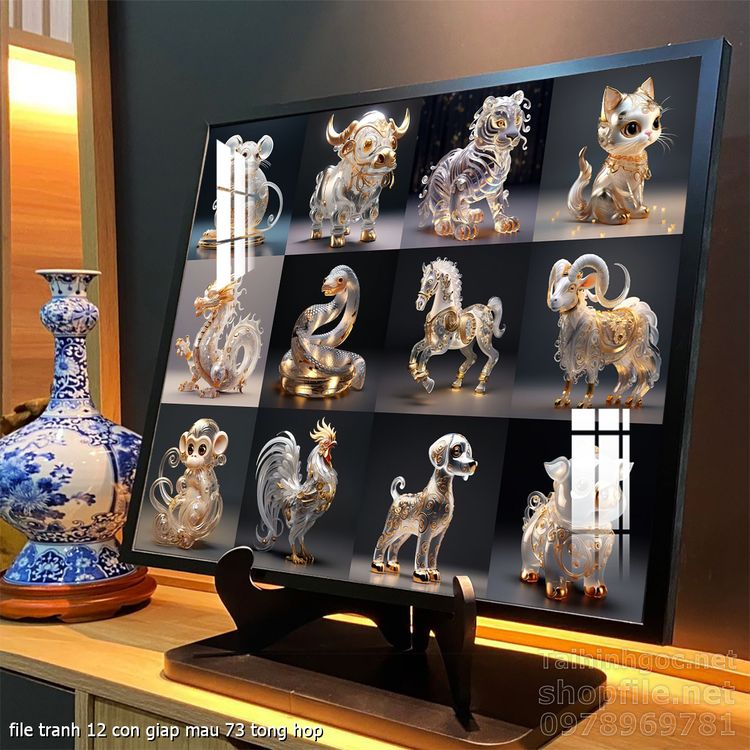 file tranh 12 con giap mau 73 tong hop