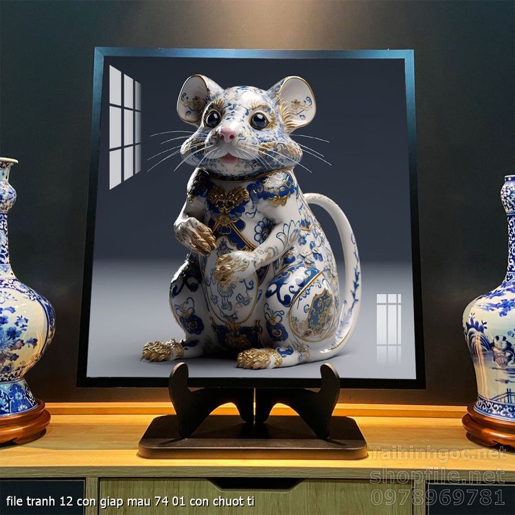 file tranh 12 con giap mau 74 01 con chuot ti