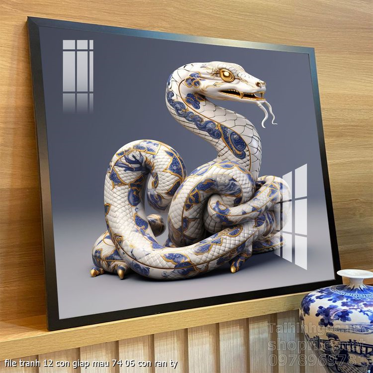 file tranh 12 con giap mau 74 06 con ran ty