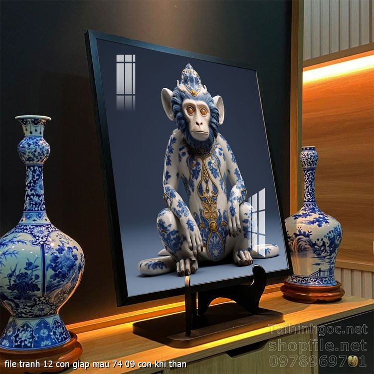 file tranh 12 con giap mau 74 09 con khi than