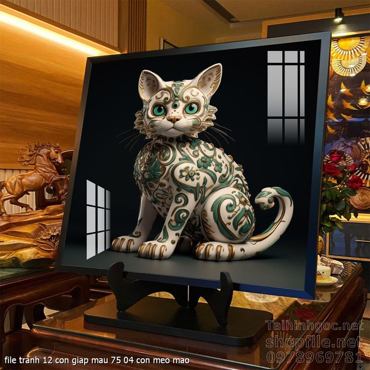 file tranh 12 con giap mau 75 04 con meo mao