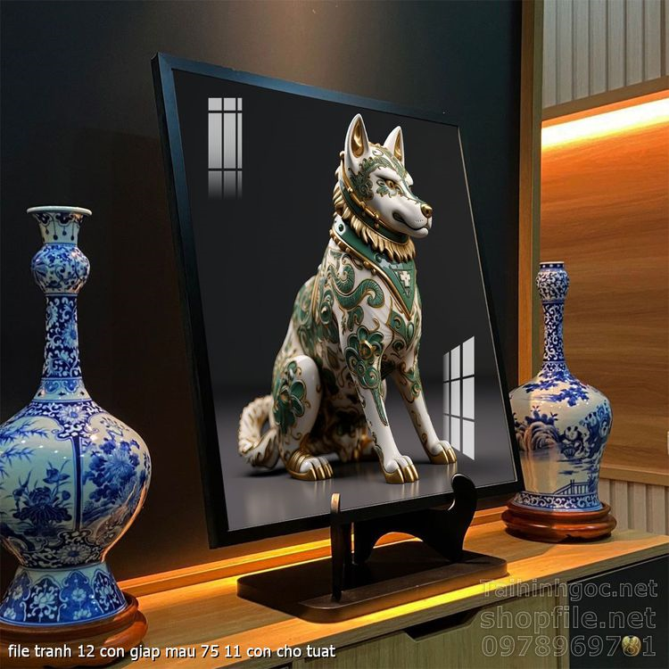 file tranh 12 con giap mau 75 11 con cho tuat