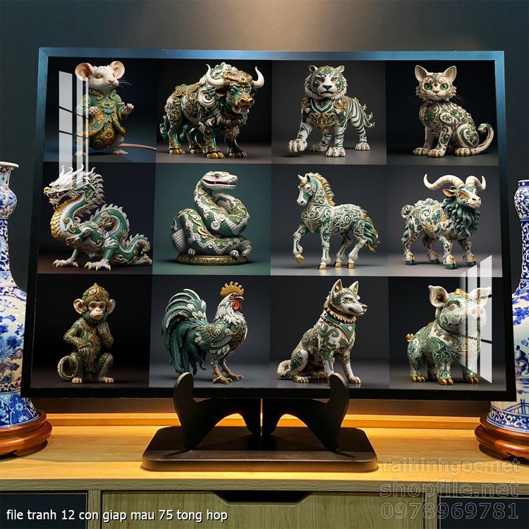 file tranh 12 con giap mau 75 tong hop