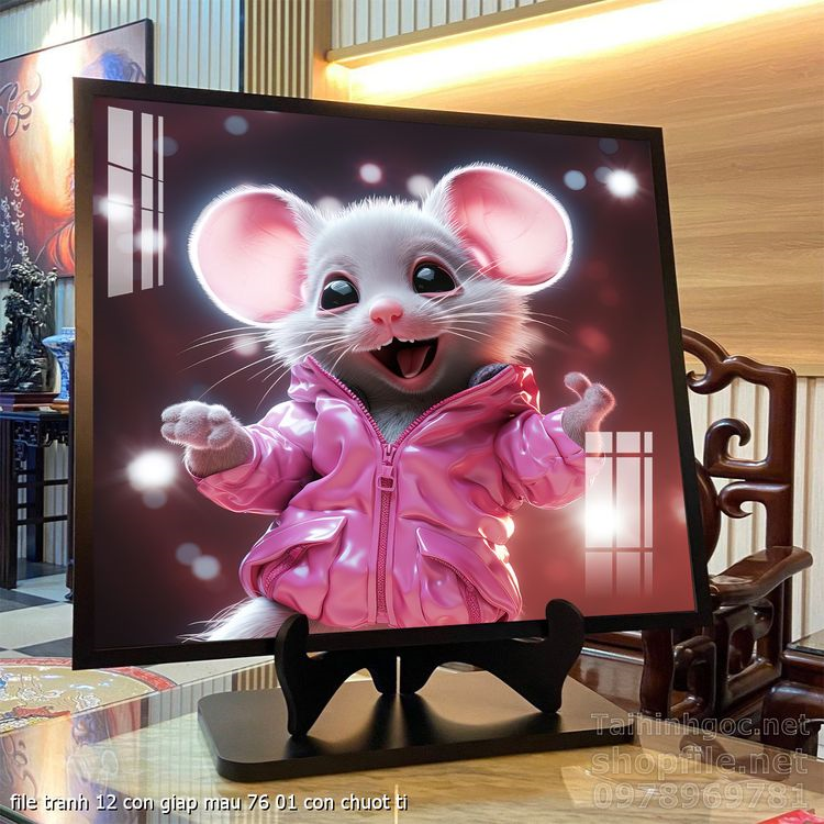 file tranh 12 con giap mau 76 01 con chuot ty