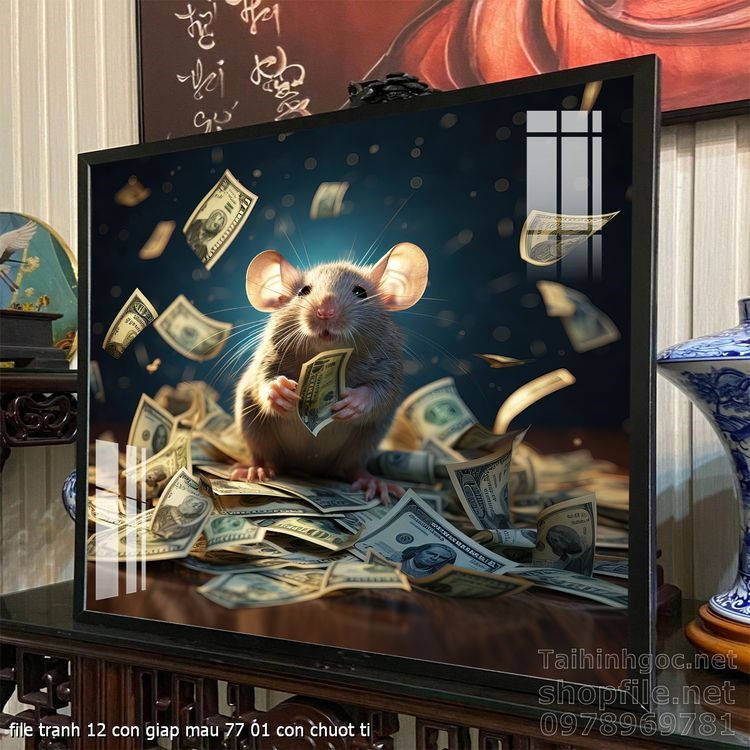 file tranh 12 con giap mau 77 01 con chuot ty