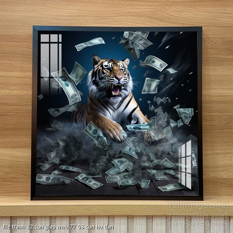 file tranh 12 con giap mau 77 03 con ho dan