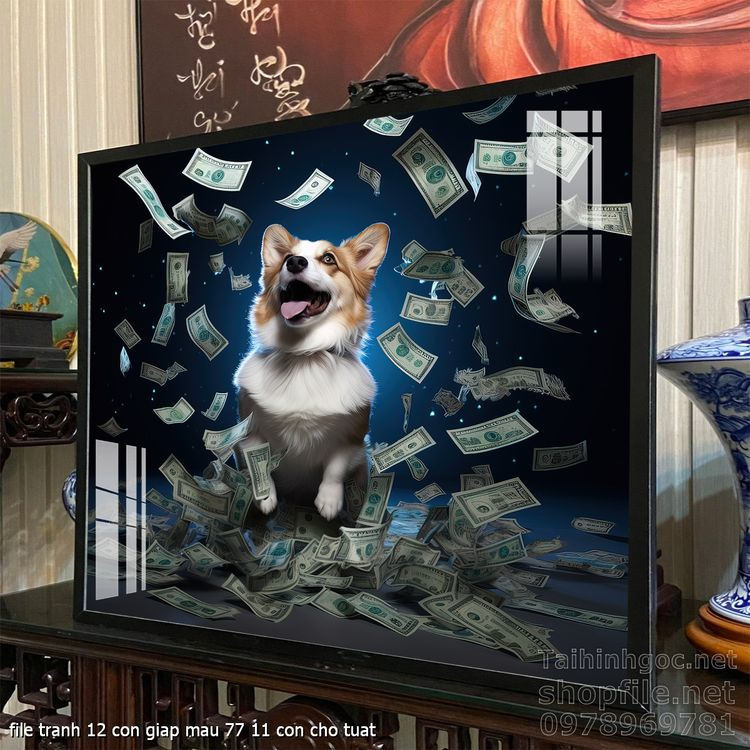 file tranh 12 con giap mau 77 11 con cho tuat