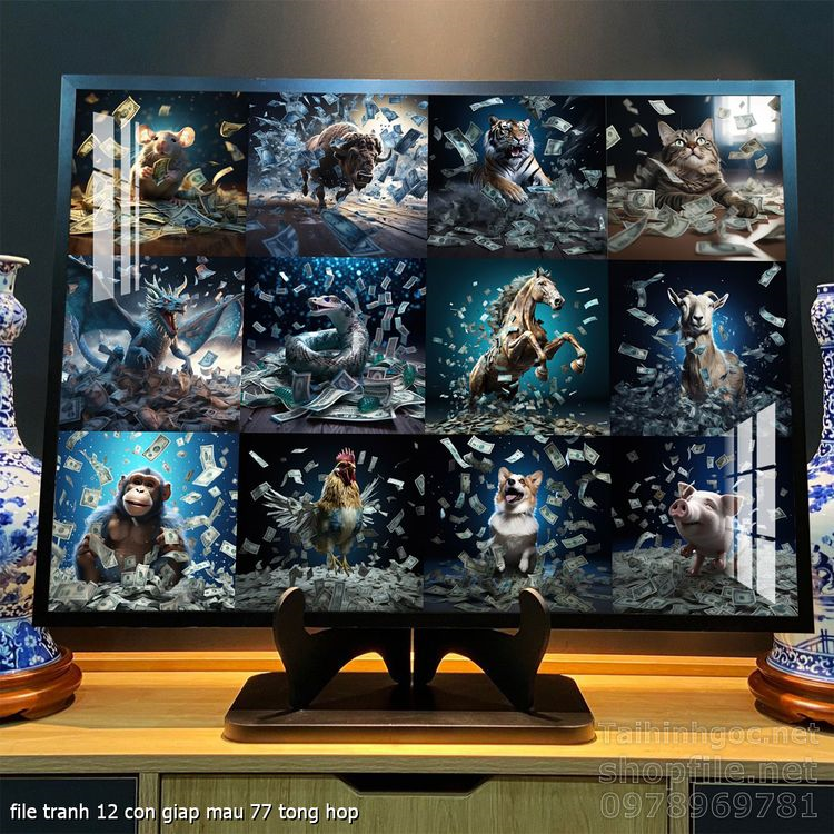 file tranh 12 con giap mau 77 tong hop