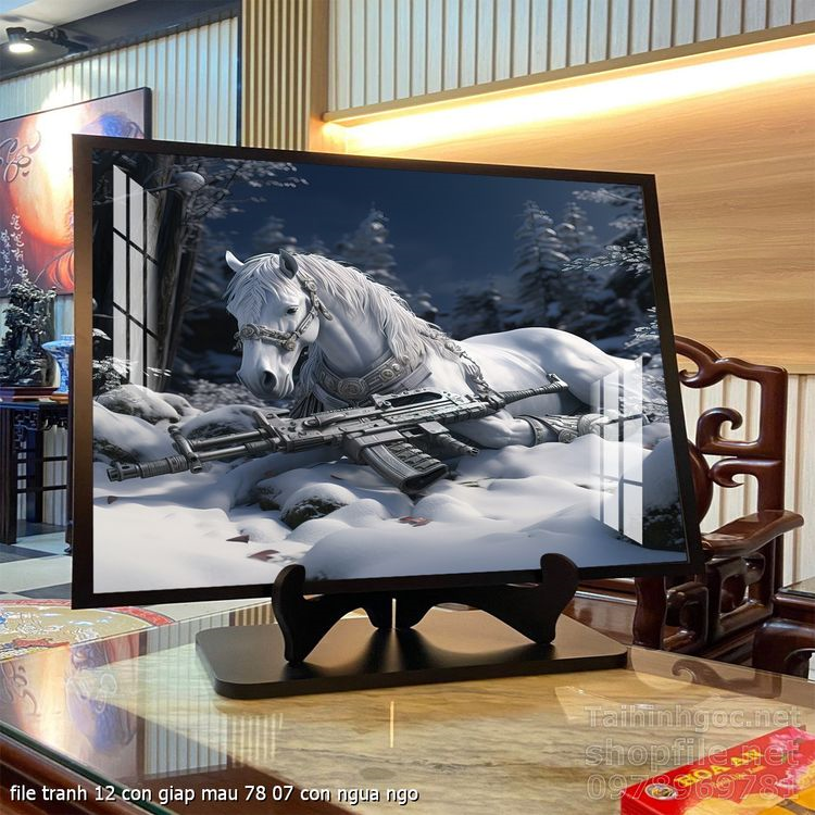 file tranh 12 con giap mau 78 07 con ngua ngo