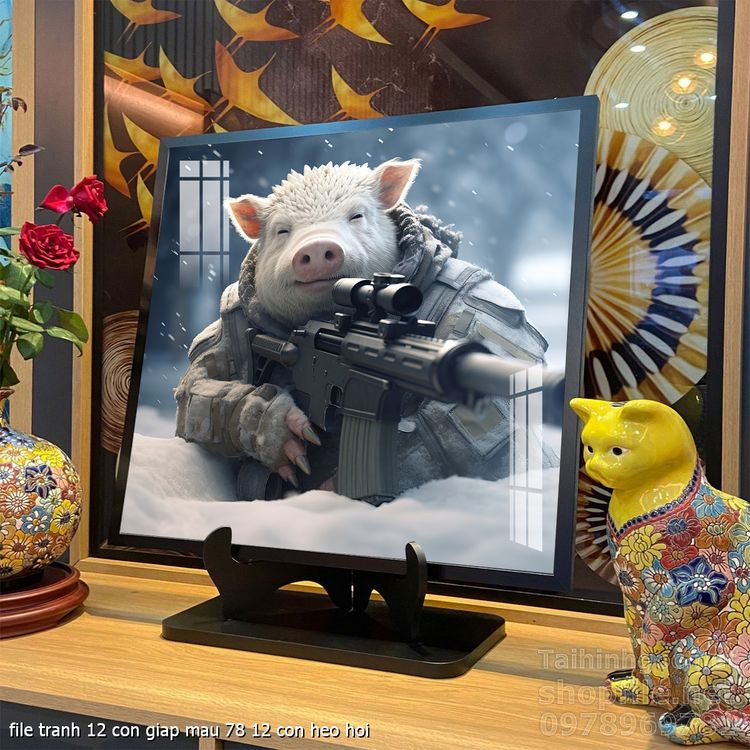 file tranh 12 con giap mau 78 12 con heo hoi